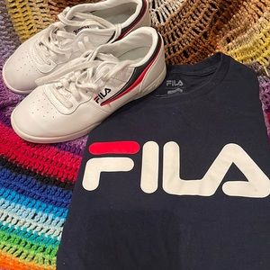 Women’s Fila Tee and shoe combo